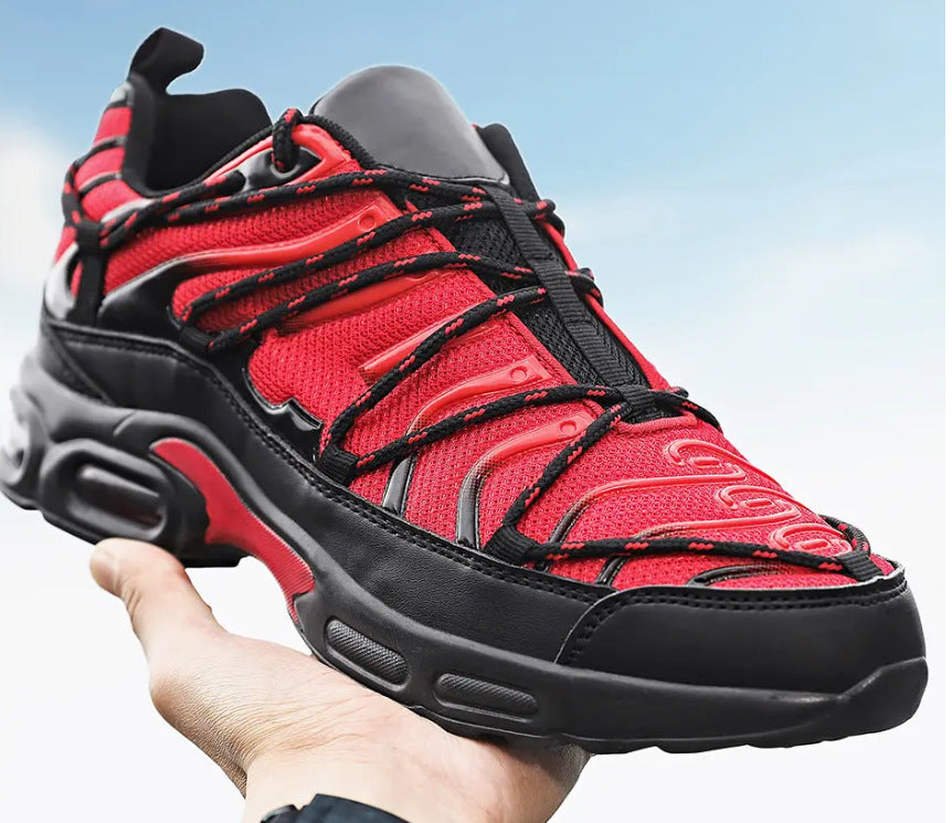 “Yellow and black Korean-style youth sports sneakers with mesh upper and rugged sole — Trend Step”