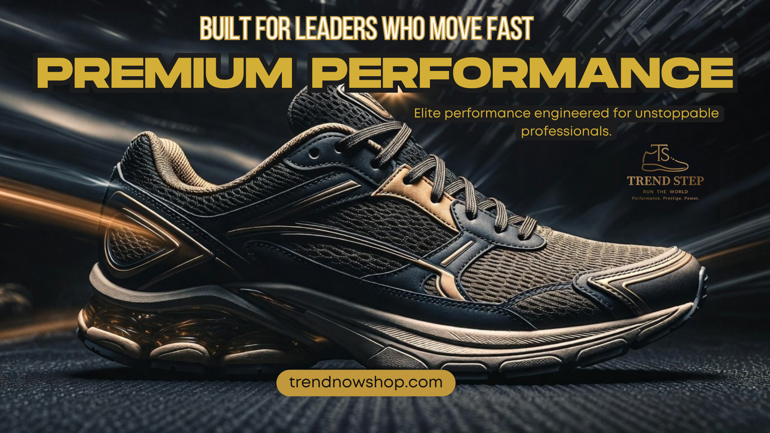 High-end performance sneaker with athletic luxury design and advanced cushioning for professionals. Trendstep