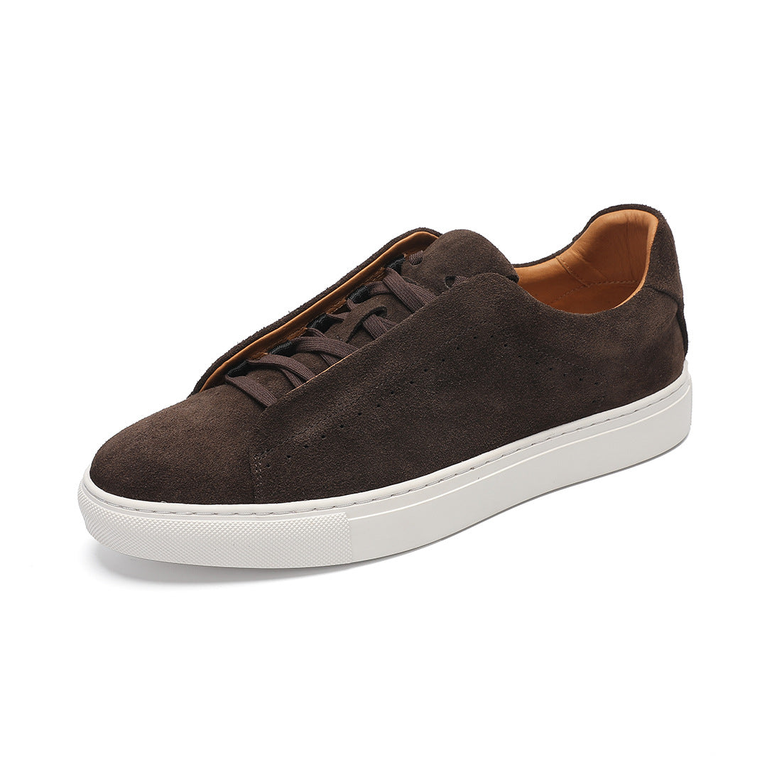 Premium Suede Leather Lifestyle Sneakers for Men with Versatile Comfort | Luxury Footwear Business Casual Style