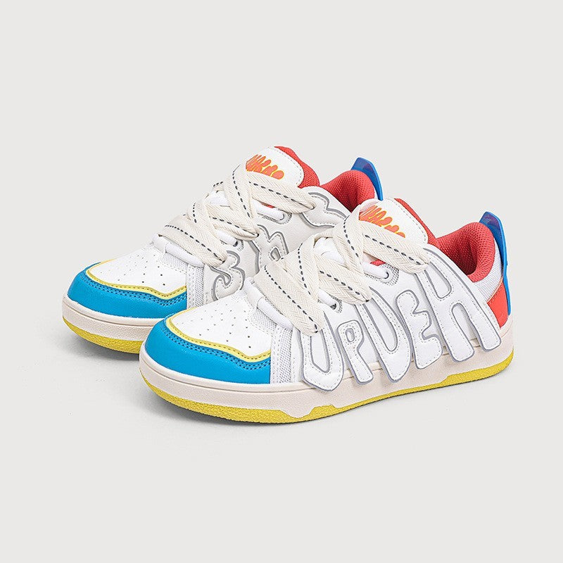 Unisex all-match lifestyle sneakers with soft cushioning and color-block design — Trend Step luxury footwear