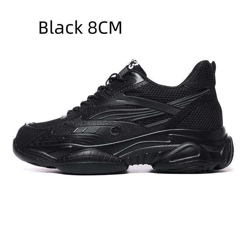 “White breathable men’s mesh performance sneakers with cushioned sole — Trend Step”