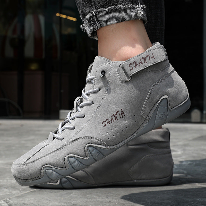 “Men’s high-top Martin boots with lace-up design and lightweight sole – Trend Step”