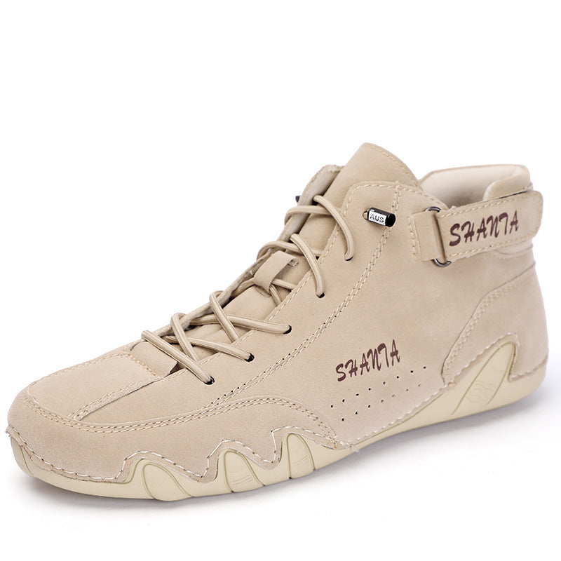 “Men’s high-top Martin boots with lace-up design and lightweight sole – Trend Step”