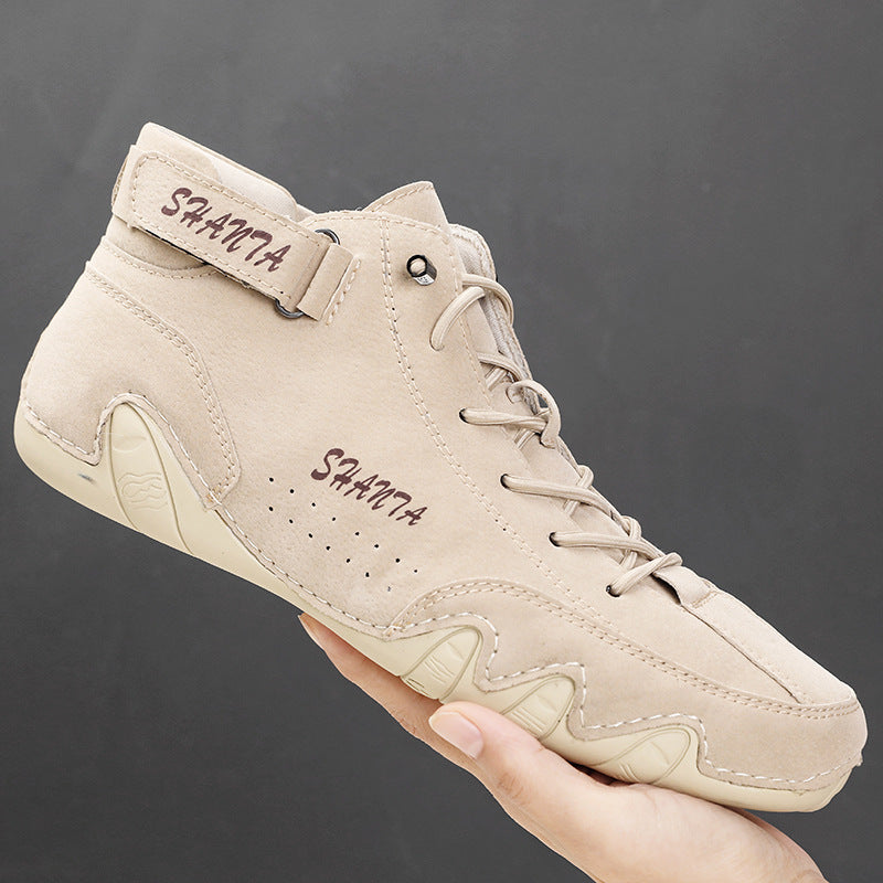 “Men’s high-top Martin boots with lace-up design and lightweight sole – Trend Step”