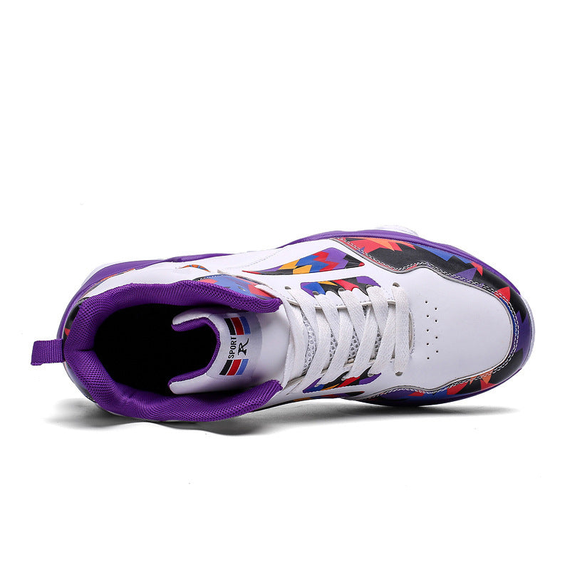 Men’s high-top breathable performance running shoes with colorful athletic detailing — Trend Step