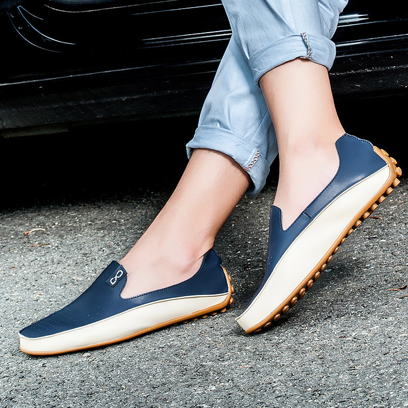 “Lightweight breathable Korean Gommino loafers for men with soft sole and driving-style design — Trend Step footwear”