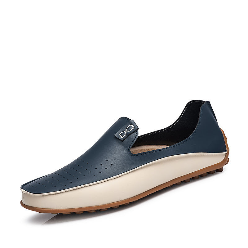“Lightweight breathable Korean Gommino loafers for men with soft sole and driving-style design — Trend Step footwear”