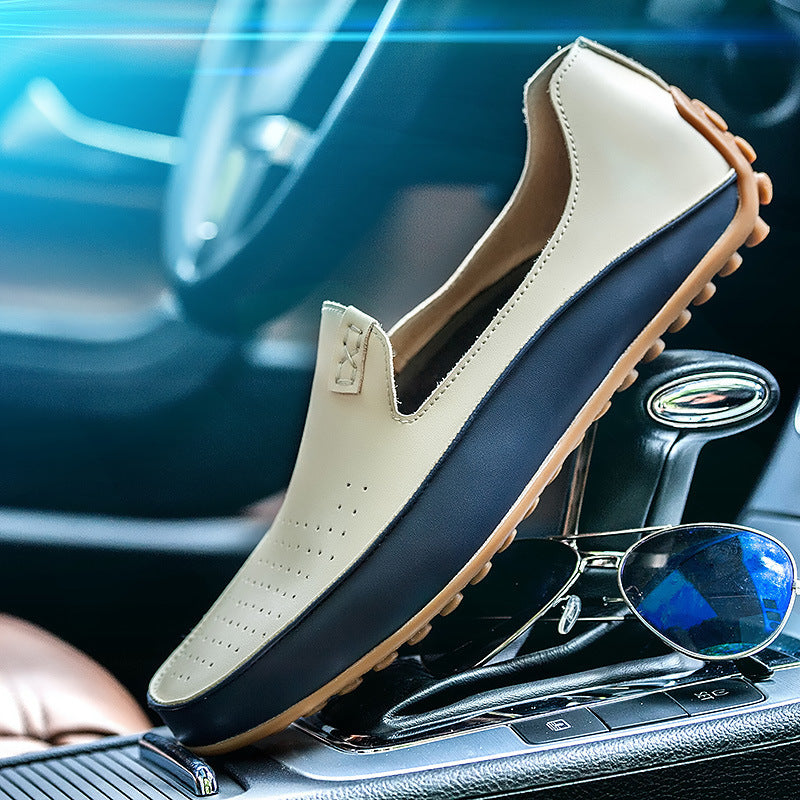 “Lightweight breathable Korean Gommino loafers for men with soft sole and driving-style design — Trend Step footwear”