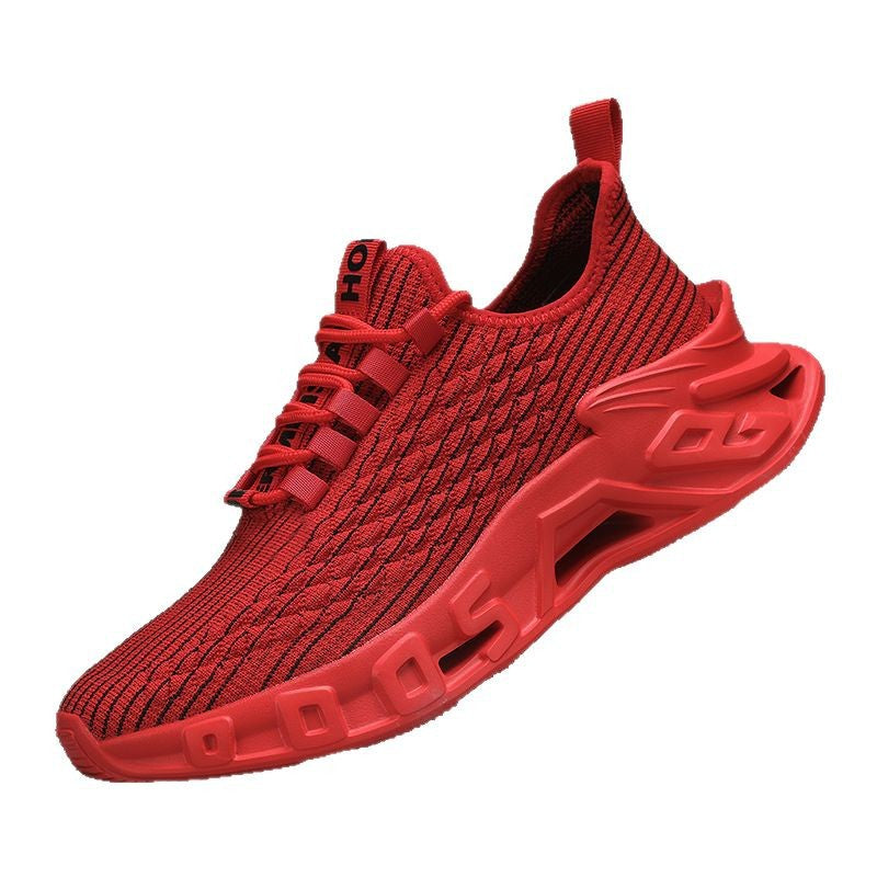 “Men’s breathable mesh blade running shoes in bold sport style — Trend Step performance footwear”