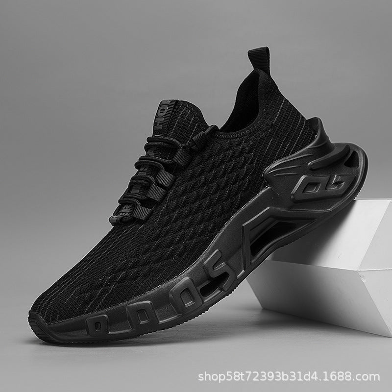 “Men’s breathable mesh blade running shoes in bold sport style — Trend Step performance footwear”