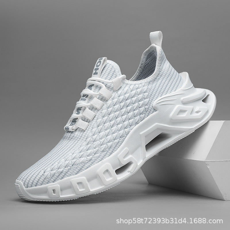 “Men’s breathable mesh blade running shoes in bold sport style — Trend Step performance footwear”