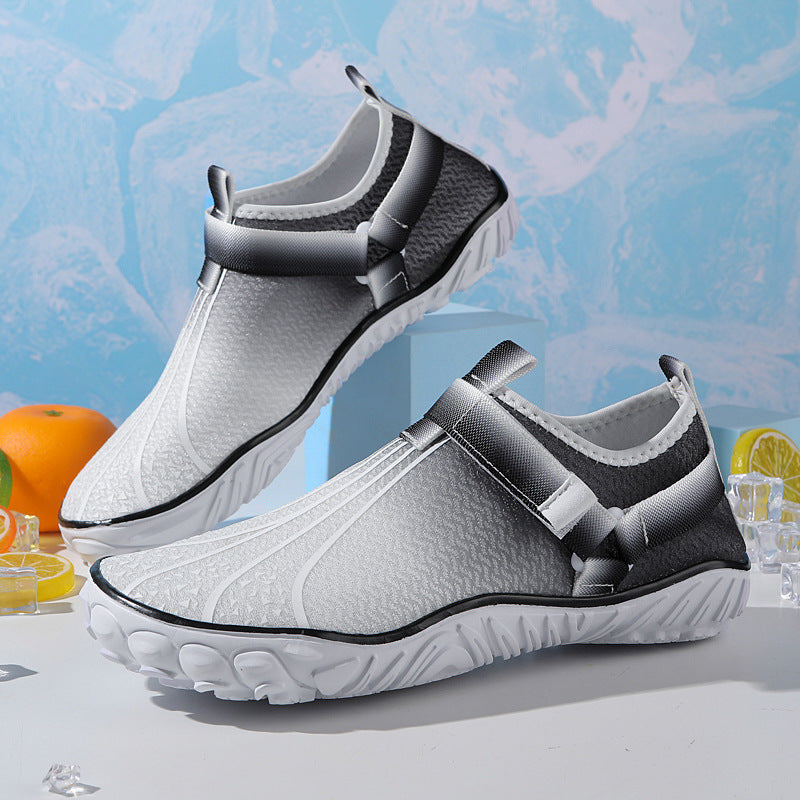 “Men’s outdoor warm running shoes with breathable knit upper and soft-bottom cushioning — Trend Step active footwear”