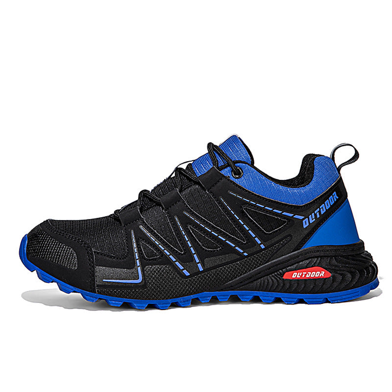“Men’s plus-size outdoor running shoes with rugged grip sole and breathable mesh — Trend Step performance footwear”