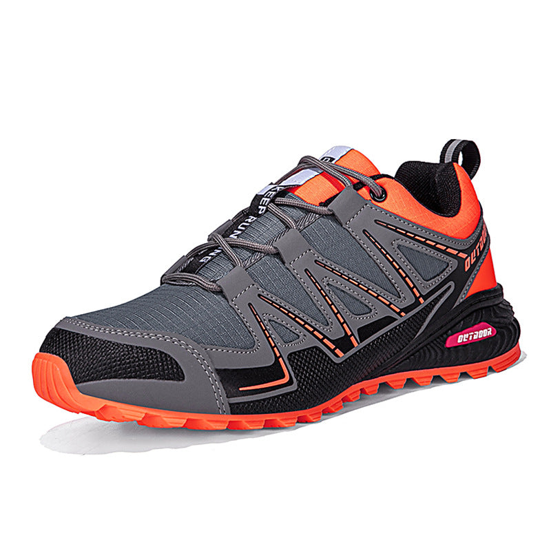 “Men’s plus-size outdoor running shoes with rugged grip sole and breathable mesh — Trend Step performance footwear”