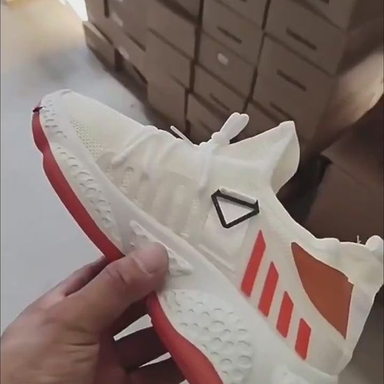 Men’s breathable mesh performance running shoes with cushioned sole and athletic design — Trend Step