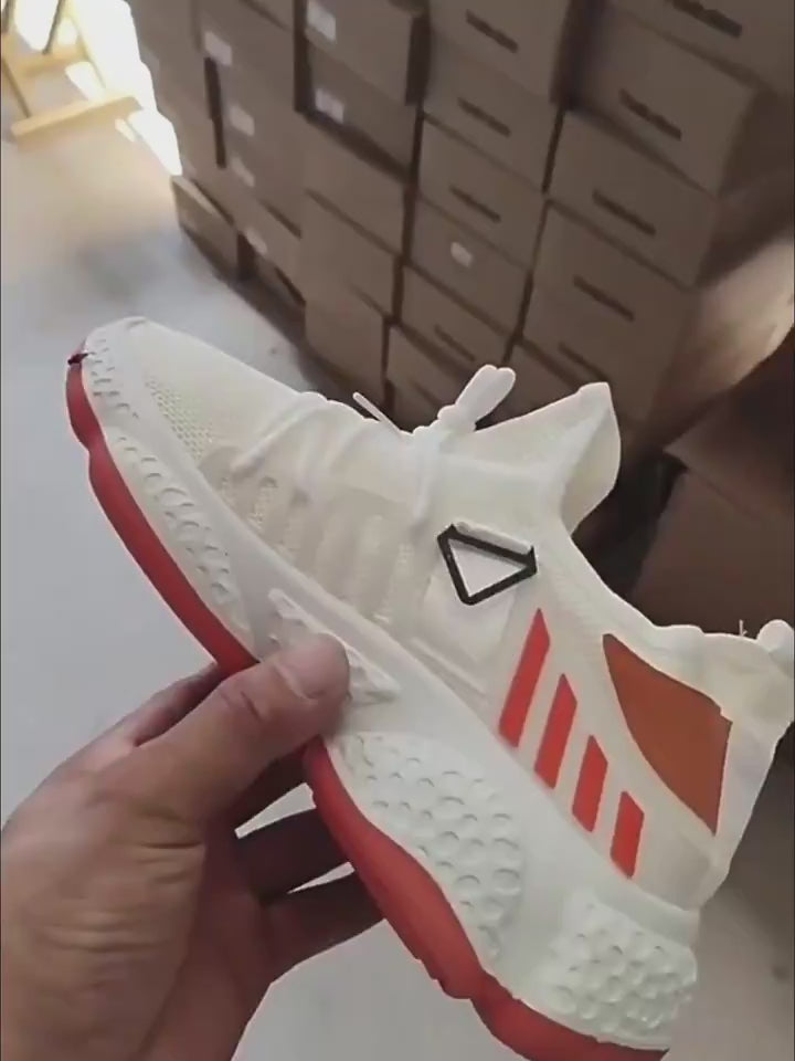 Men’s breathable mesh performance running shoes with cushioned sole and athletic design — Trend Step