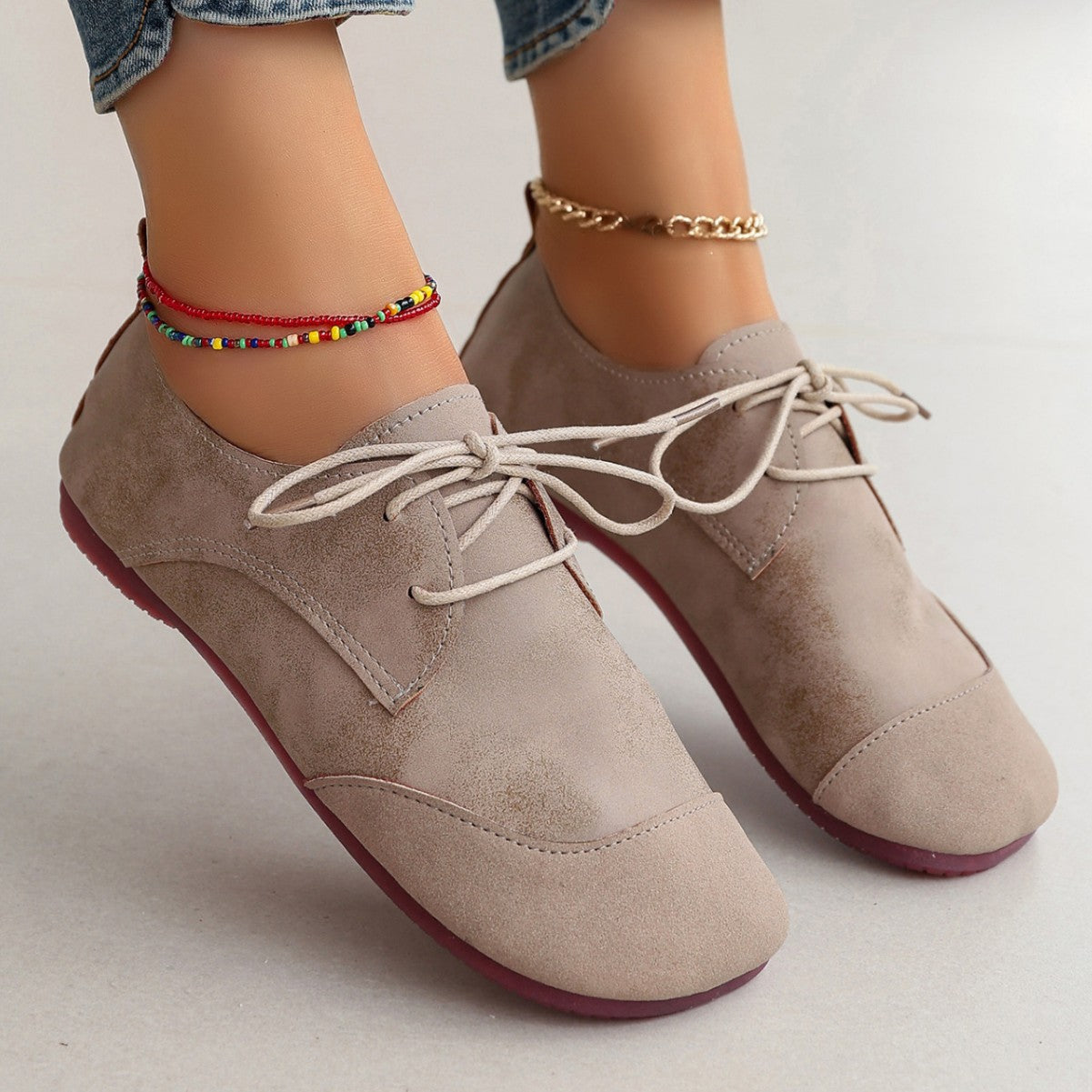 “Women’s retro soft leather slip-on loafers with Western design and cushioned comfort — Trend Step”