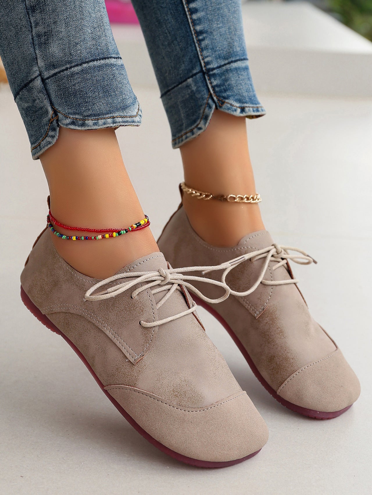 “Women’s retro soft leather slip-on loafers with Western design and cushioned comfort — Trend Step”